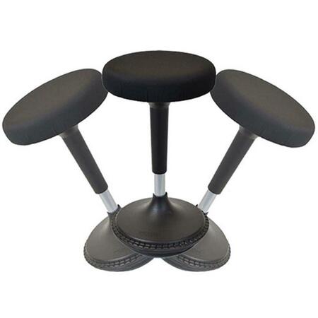 HOMEROOTS Black Tall Swivel Active Balance Chair 397756